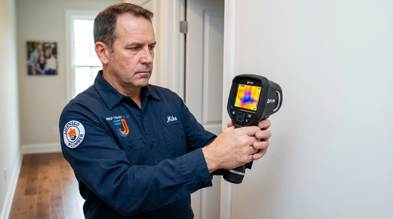 Thermal imaging leak detection by Johns Plumbing LLC in Rock Hall